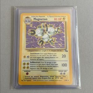 Pokemon TCG: Magneton 11/62 Fossil Holo Unlimited